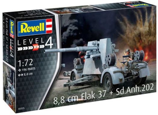 Сглобяем модел Revell - Зенитно оръдие 8,8 cm Flak 37 + Sd.Anh.202