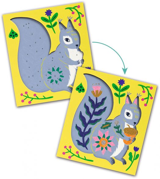 Творчески комплект Djeco: Направи колажи с мъниста Flowers and fleurs