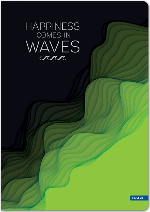 Тетрадка Lastva Waves, A4, 96 листа, широки редове