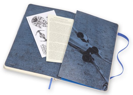 Класически тефтер Moleskine Limited Editions Star Wars X-Wing с твърди корици и линирани страници