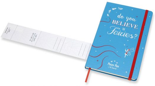 Класически тефтер Moleskine Peter Pan Fairies с твърди корици и линирани страници