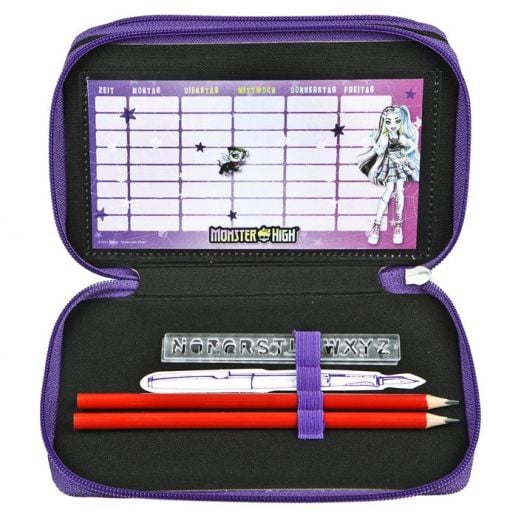 Пълен ученически несесер Undercover Monster High с три отделения