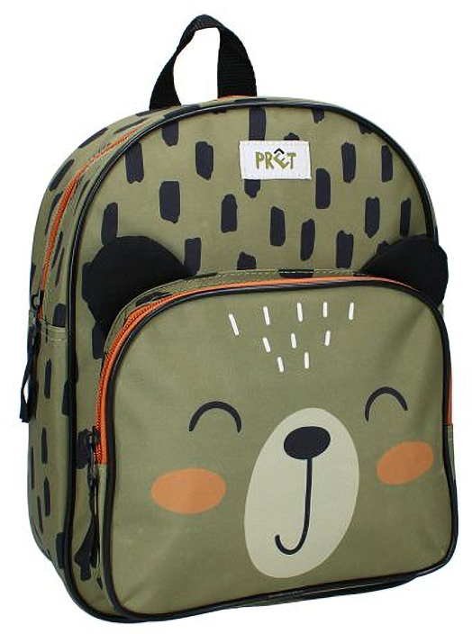 Детска раница Vadobag Pret Giggle - Мече, каки, 29 х 23 х 8 см.