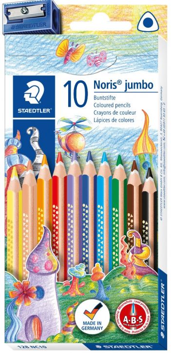 Комплект цветни моливи Staedtler, 10 цвята