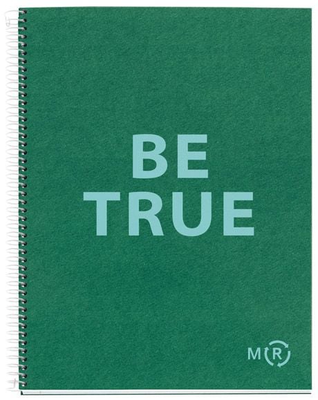 Тетрадка Miquelrius Be Eco A4 със спирала, 80 листа, широки редове, смарагд