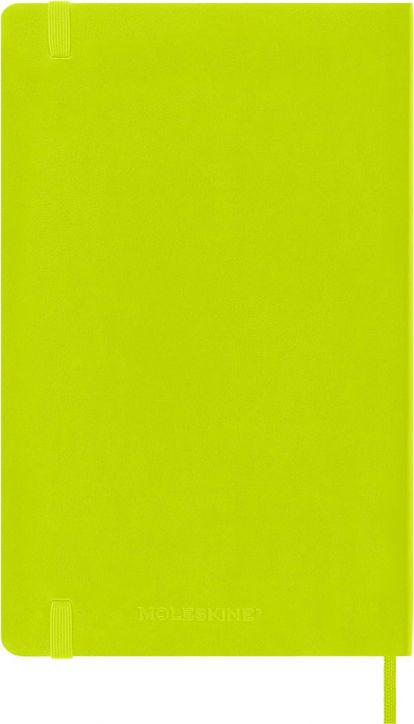 Класически тефтер Moleskine Classic Lemon Green с меки корици и линирани страници