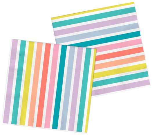 Салфетки Folat - Пастелни ивици, 20 бр.