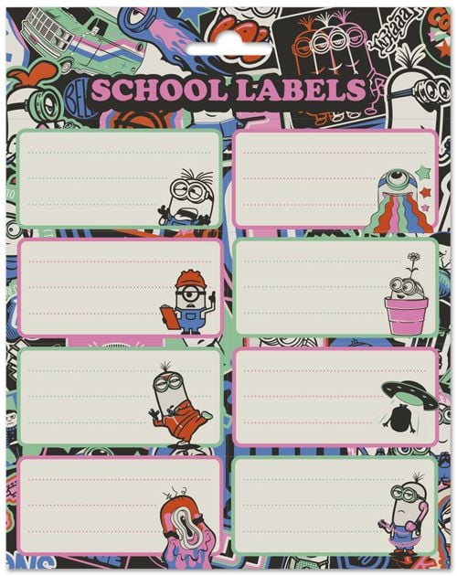 Ученически етикети Minions, 16 бр.