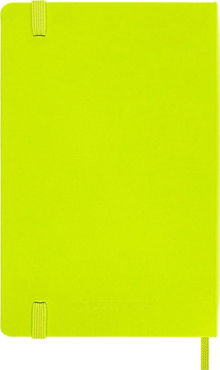 Джобен тефтер Moleskine Classic Lemon Green с твърди корици и нелинирани страници