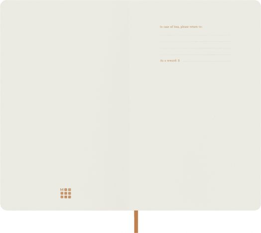 Класически оранжев тефтер Moleskine Precious & Ethical Vegan с меки корици и листа на широки редове