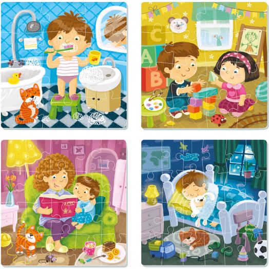 Пъзел Dodo 4 в 1: Ежедневие