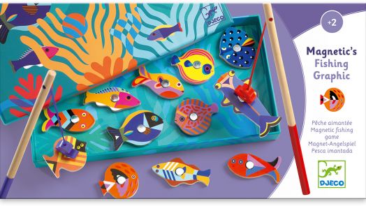 Дървени магнити Djeco: Риболов