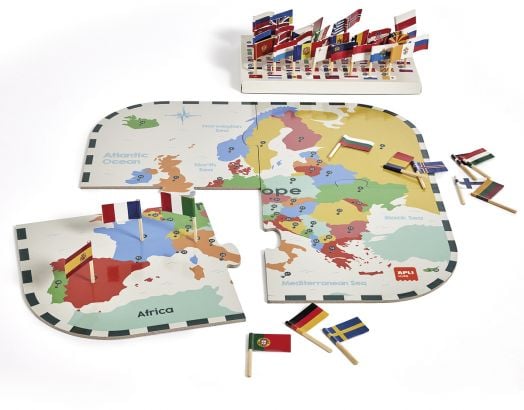 Детски пъзел Apli Kids - Флаговете на Европа