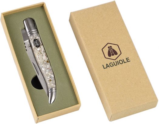 Сгъваем нож Laguiole Mother of Pearl White Shell
