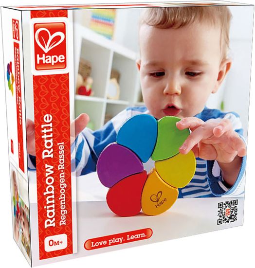 Дървена бебешка дрънкала Hape - Дъга