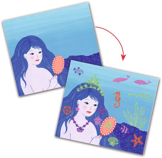 Творчески комплект Djeco: Направи колажи Ocean