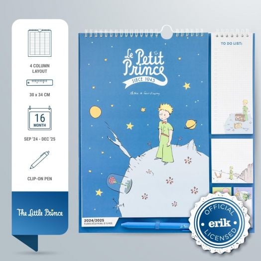 Планер-пад Grupo Erik The Little Prince за 16 месеца - септември 2024 / декември 2025 година