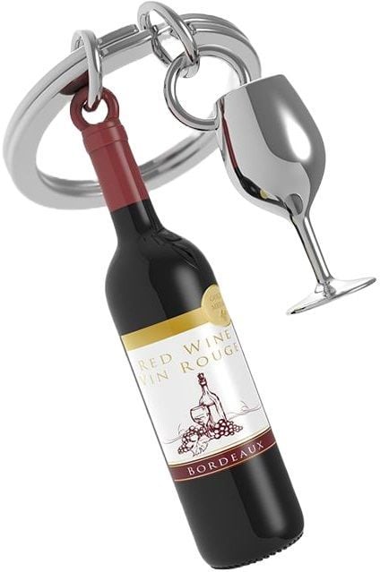 Ключодържател Metalmorphose - Red Wine + Glass