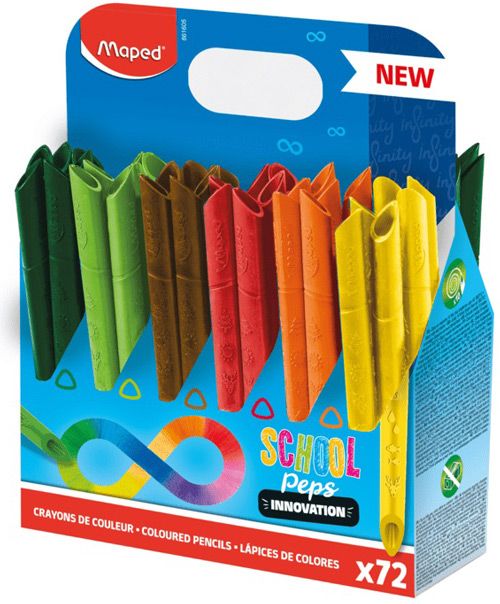 Цветни моливи Maped Color' Peps Infinity, 72 бр.