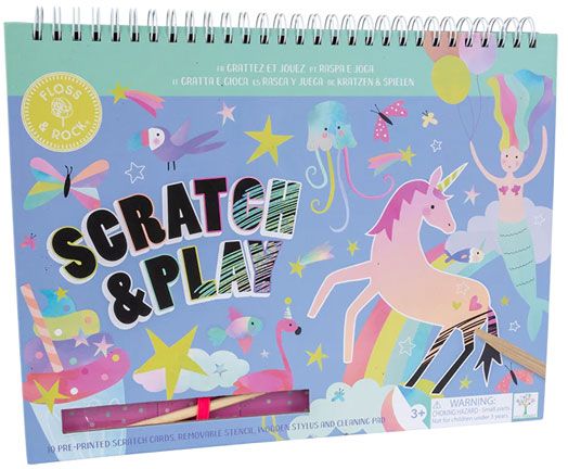 Творчески комплект Floss & Rock, Scratch and Play, Fantasy - Еднорог