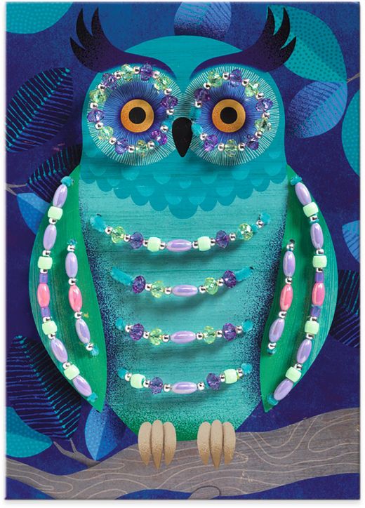 Креативен комплект Djeco - Декорирай картини с мъниста