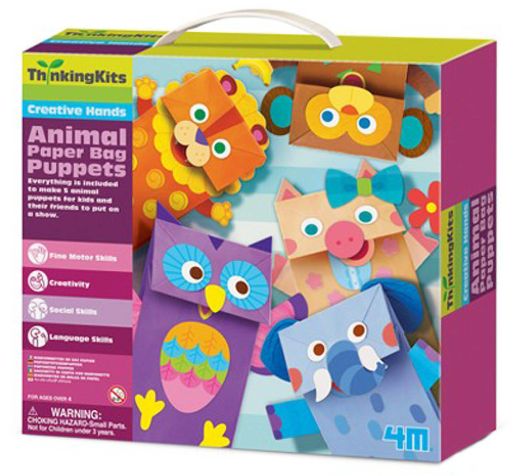 Творчески комплект 4M - Хартиени пликове с животни