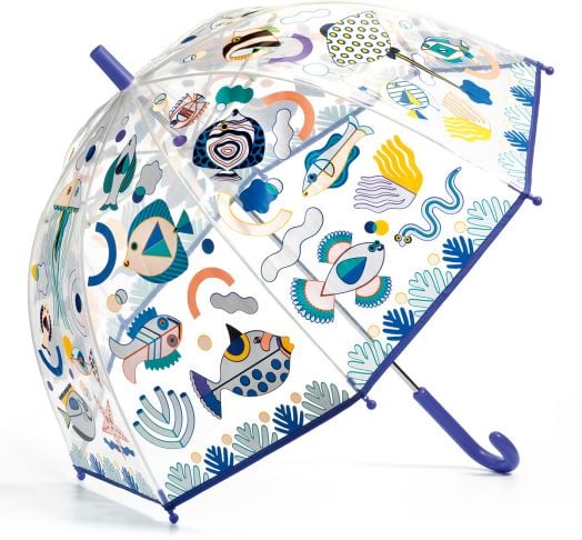 Детски чадър със сменящи се цветове Djeco - Риби