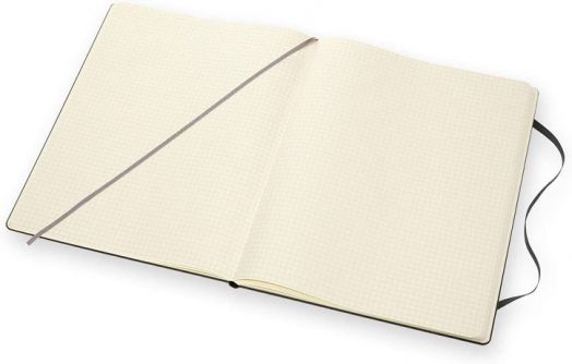 Черен тефтер Moleskine Classic Black A4 с твърди корици и листа на малки квадратчета