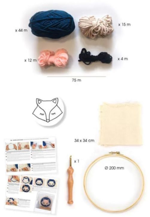 Комплект за пънч бродерия Graine Creative - Лисица