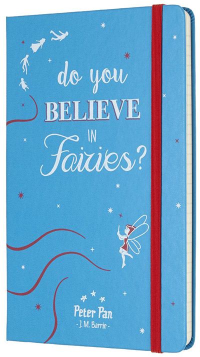 Класически тефтер Moleskine Peter Pan Fairies с твърди корици и линирани страници