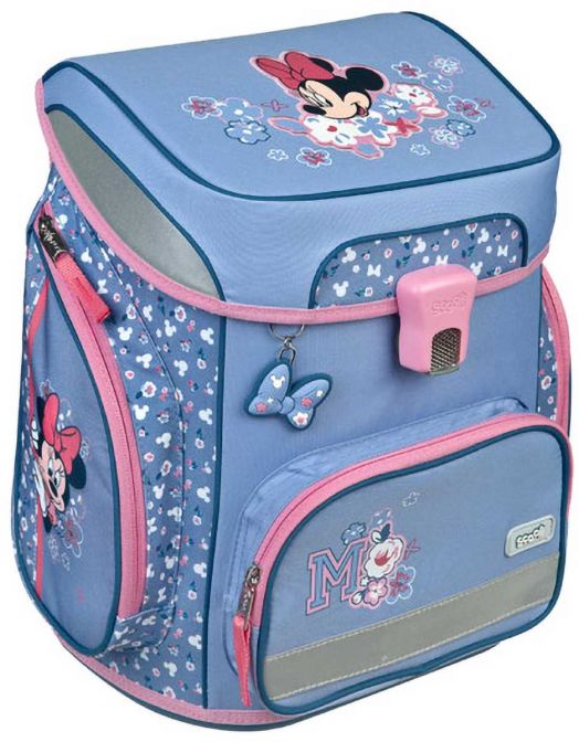 Комплект ученическа раница Мини Маус, ергономик - светлосин цвят