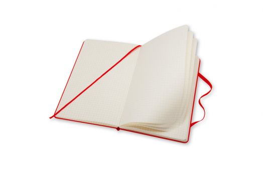 Джобен червен тефтер Moleskine с твърди корици, страници на квадратчета