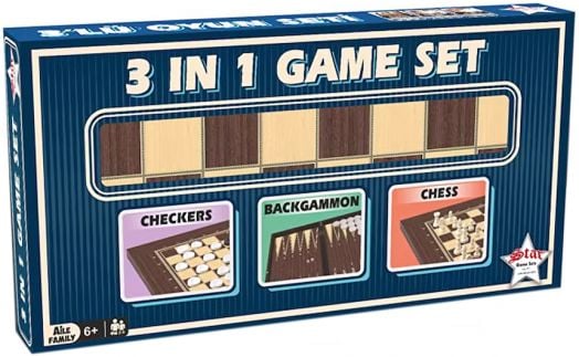 Комплект Star 3 в 1 - Шах, Табла и Дама