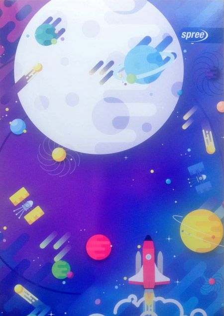 Тетрадка Spree Basic А5, 20 листа - тесни и широки редове