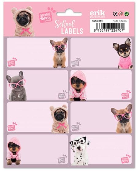 Ученически етикети, Studio Pets - Dogs, 16 бр.