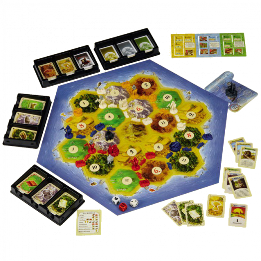 Настолна игра: Градове и рицари, разширение за 3-4 играчи към базисна игра Катан