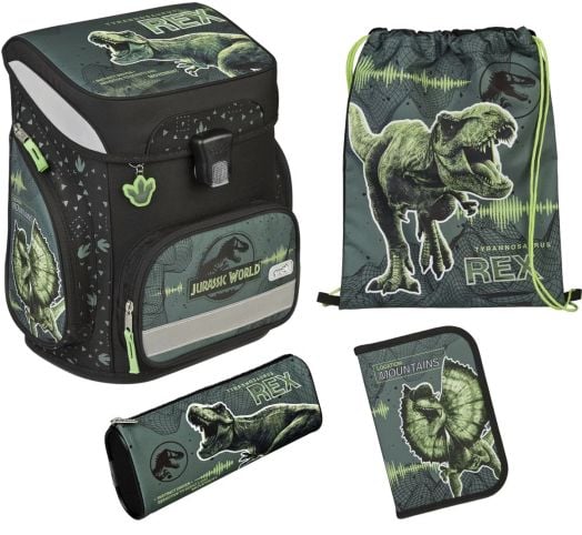 Комплект ученическа раница Undercover Jurassic World, модел 2024, ергономик