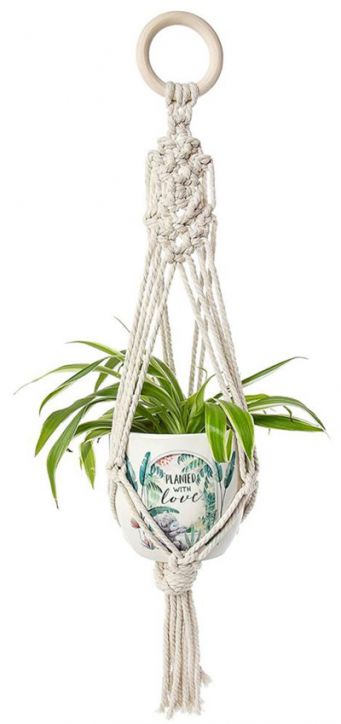 Комплект Me To You - Саксия с макраме за окачване