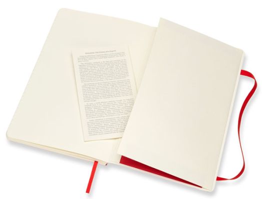 Класически червен тефтер Moleskine Classic Red Scarlet Dotted с твърди корици и листа на точки