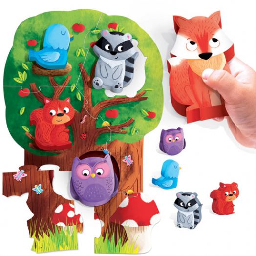 Образователен пъзел Headu Montessori - Моят първи пъзел, В гората
