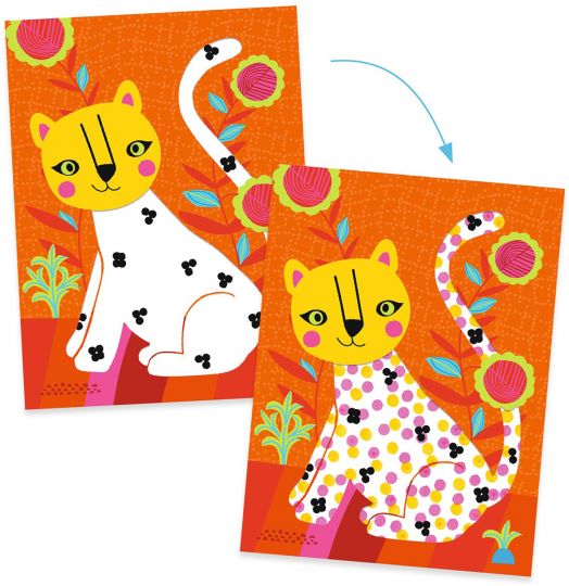 Творчески комплект Djeco - Оцветяване с точки