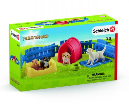 Комплект Schleich: Кучешка кошарка