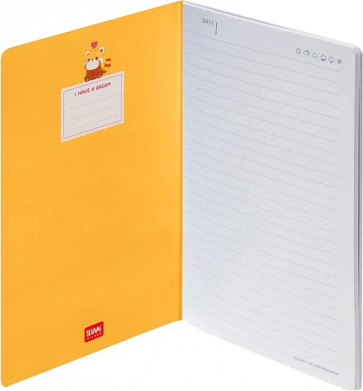 Тетрадка Legami - Червена панда, A5