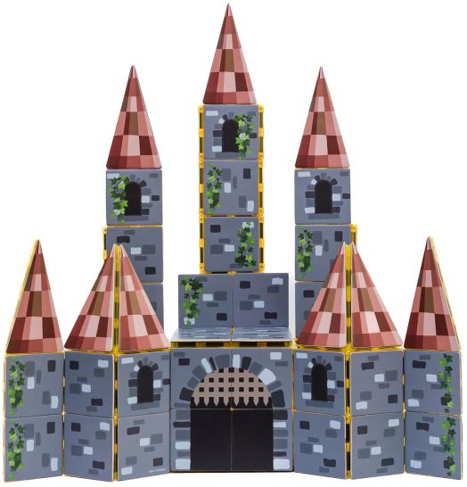 Магнитен конструктор Learn and Grow Toys - Замък, 40 части