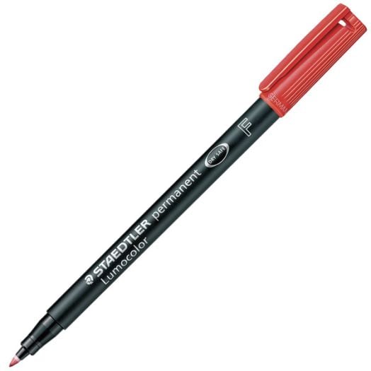 Перманентен маркер Staedtler Lumocolor 318F, червен