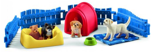 Комплект Schleich: Кучешка кошарка