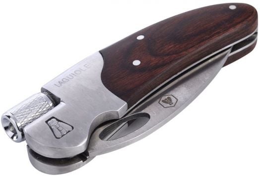 Сгъваем нож с фенерче Laguiole Hunting Dark Brown