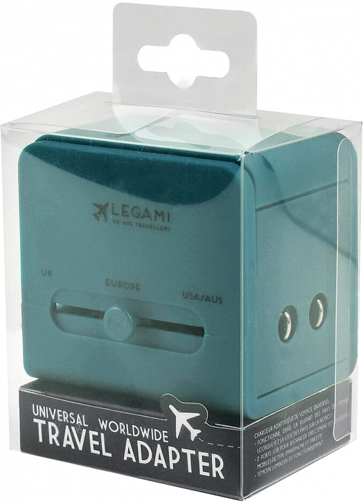 Универсален адаптер Legami, Petrol Blue