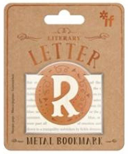 Метален разделител за книга с буква - R