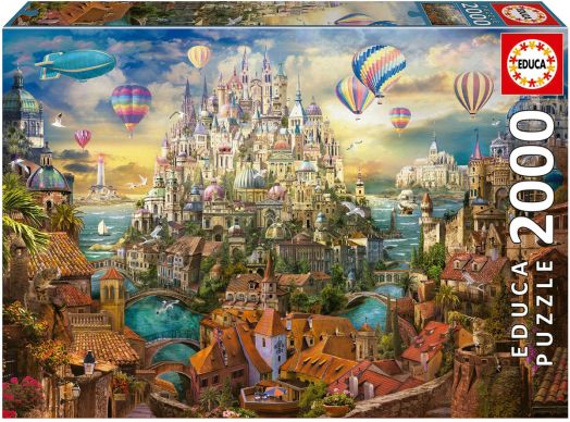 Пъзел Educa: Градът на мечтите, 2000 части